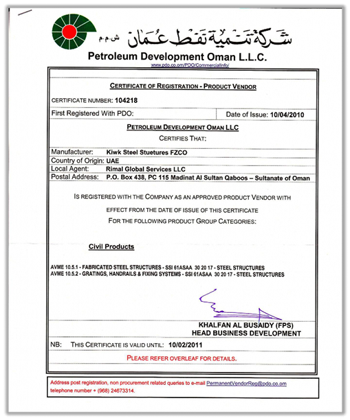 Kwik Steel Structures Client Registrations
